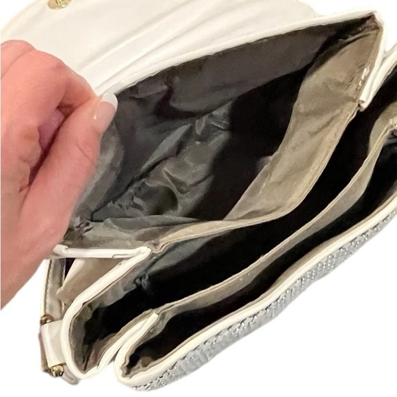 Like New! Vintage 1920’s 30’s WHITING & DAVIS Pearl White Mesh Shoulder Bag - Picture 5 of 16